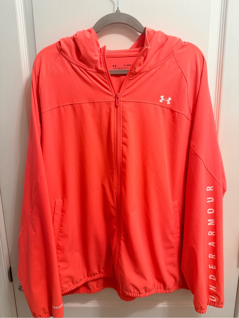 Under Armour Women's Neon Coral Full-Zip Hooded Jacket 2X